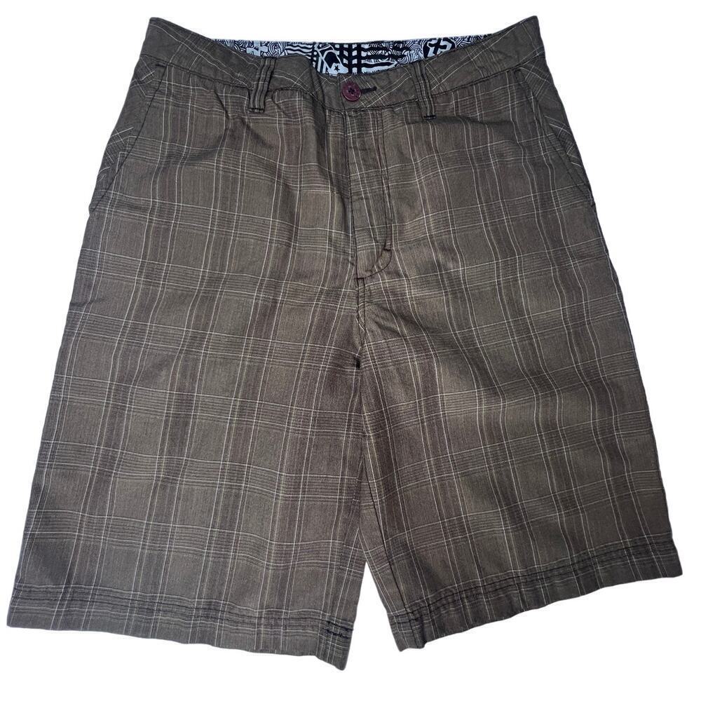 Quiksilver Brown Striped Bermuda Shorts- 32
